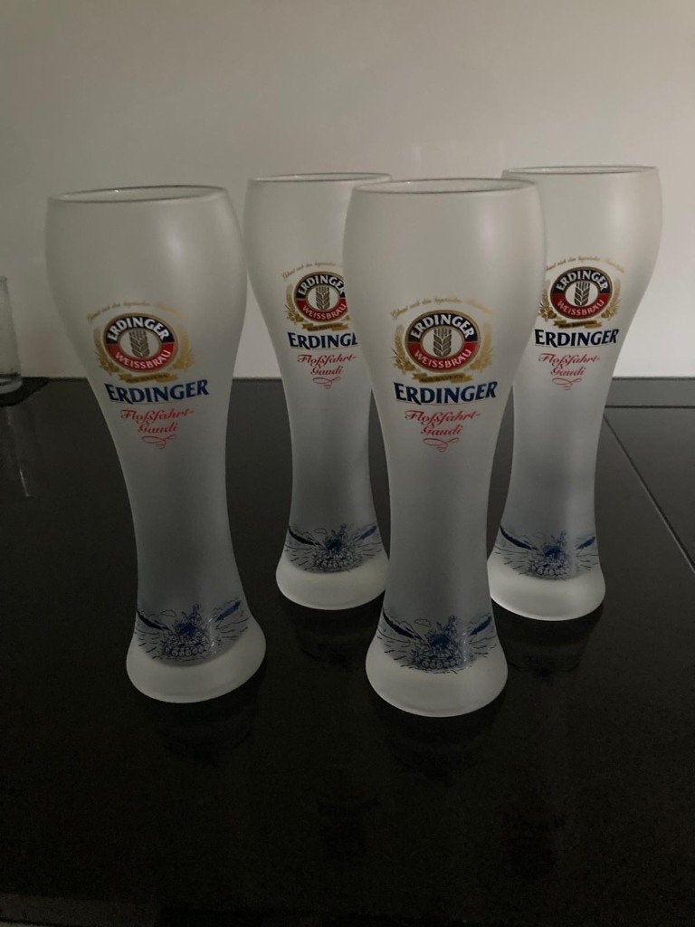 Te koop Erdinger bierglazen, Ophalen, Zo goed als nieuw, Bierglas