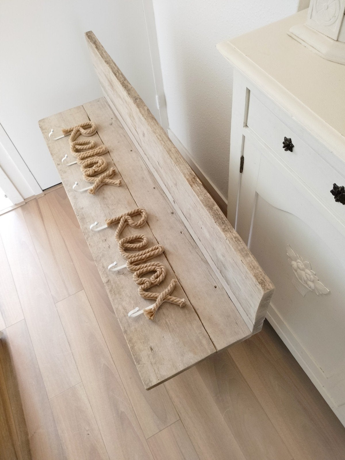 Houten bankje/opbergkist met 'Relax' decoratie, Ophalen, 50 – 75, Gebruikt, 50 tot 100 cm