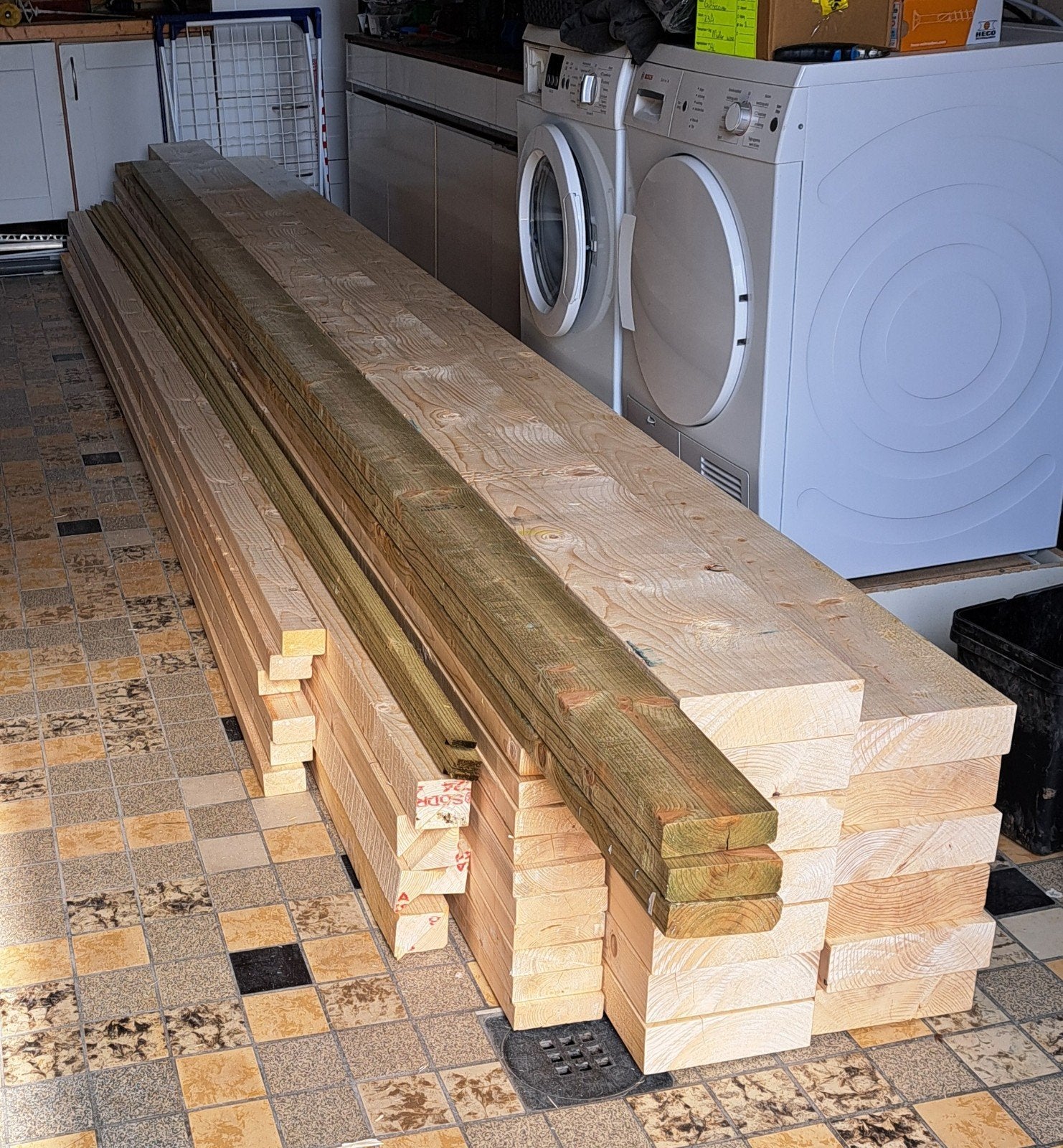 Vuren balken 75x225 Lengte: 5100 mm Geschaafd, Doe-het-zelf en Verbouw, Hout en Planken, Ophalen, Nieuw, Balk, Vuren