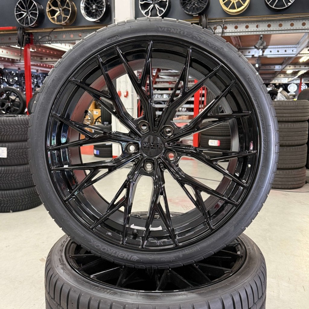 20" Velgen BMW 5-Serie F10 Breedset HAXER Glans zwart Velgen, Niet ingevuld, Banden en Velgen, Niet ingevuld, Nieuw