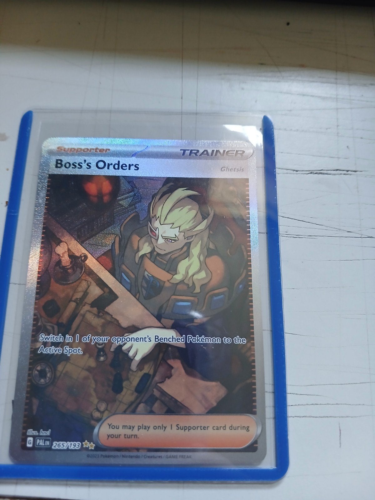 Pokémon TCG: Boss's Orders (Ghetsis) Full Art Trainer Kaart, Ophalen of Verzenden