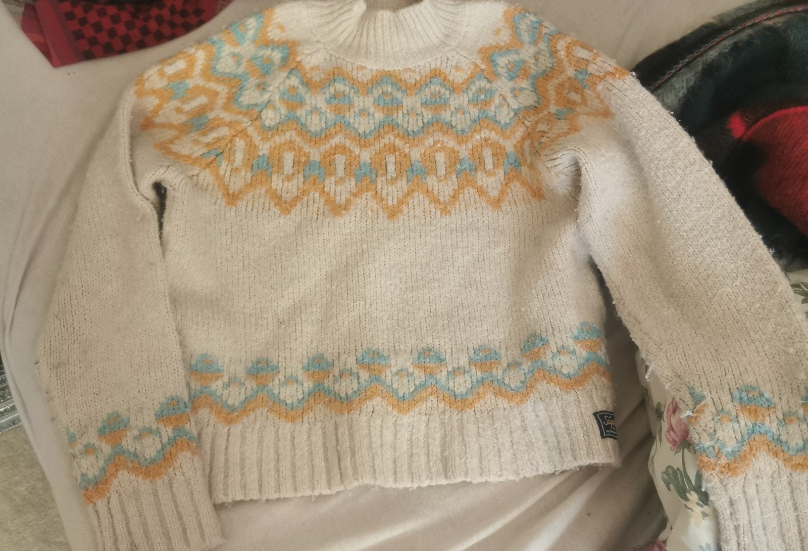 Superdry trui met Noorse print - Maat S, Ophalen of Verzenden, Zo goed als nieuw, Maat 36 (S), Superdry
