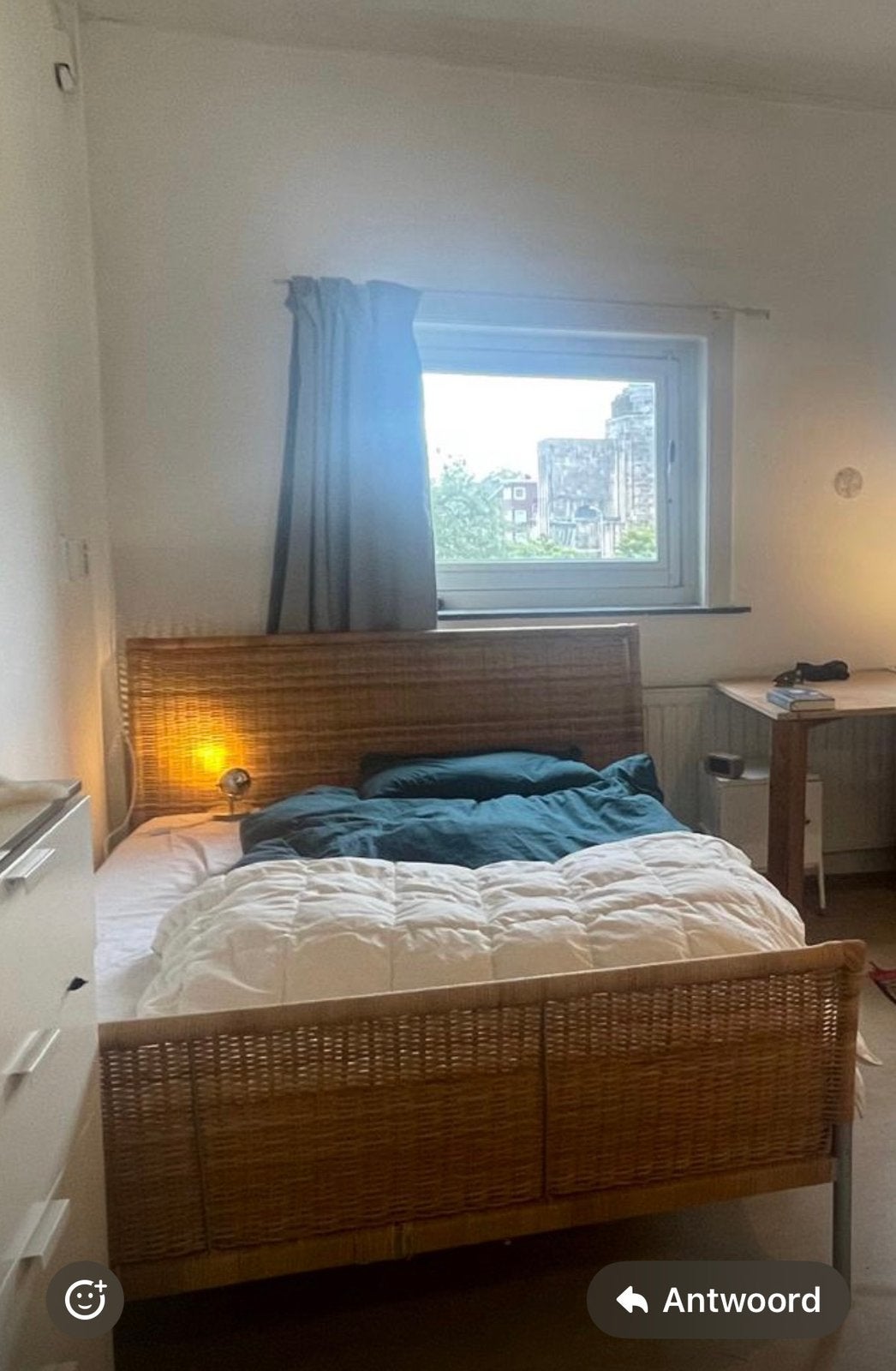 GRATIS! Bed bedframe en matras, Ophalen, Tweepersoons, 140 cm, Zo goed als nieuw
