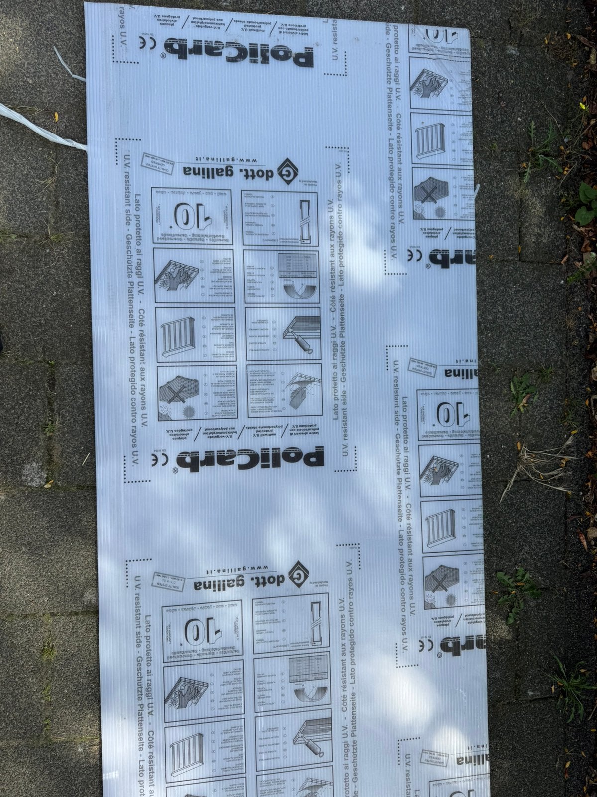 Polycarbonaat Kanaalplaat 229cm bij 100cm bij 10mm NIEUW, Ophalen, Nieuw