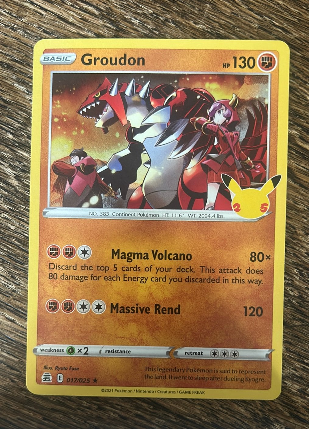 Groudon cel017, Verzenden, Zo goed als nieuw