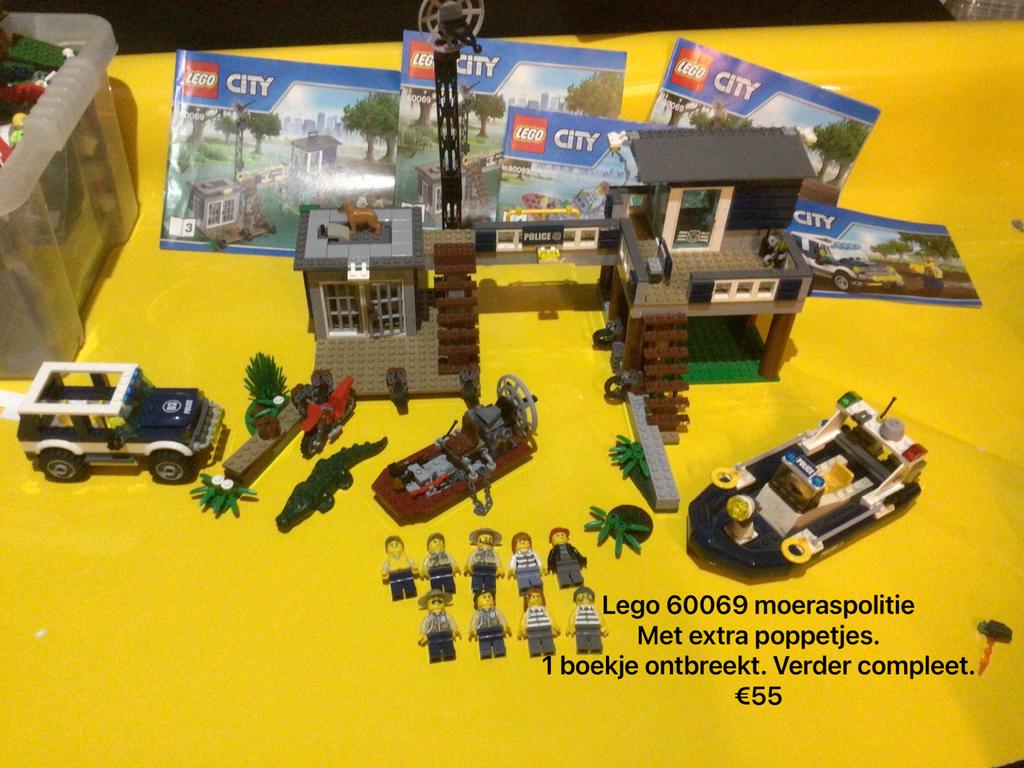 Lego City 60069 Moeraspolitie met extra poppetjes, Ophalen of Verzenden, Gebruikt, Complete set, Lego