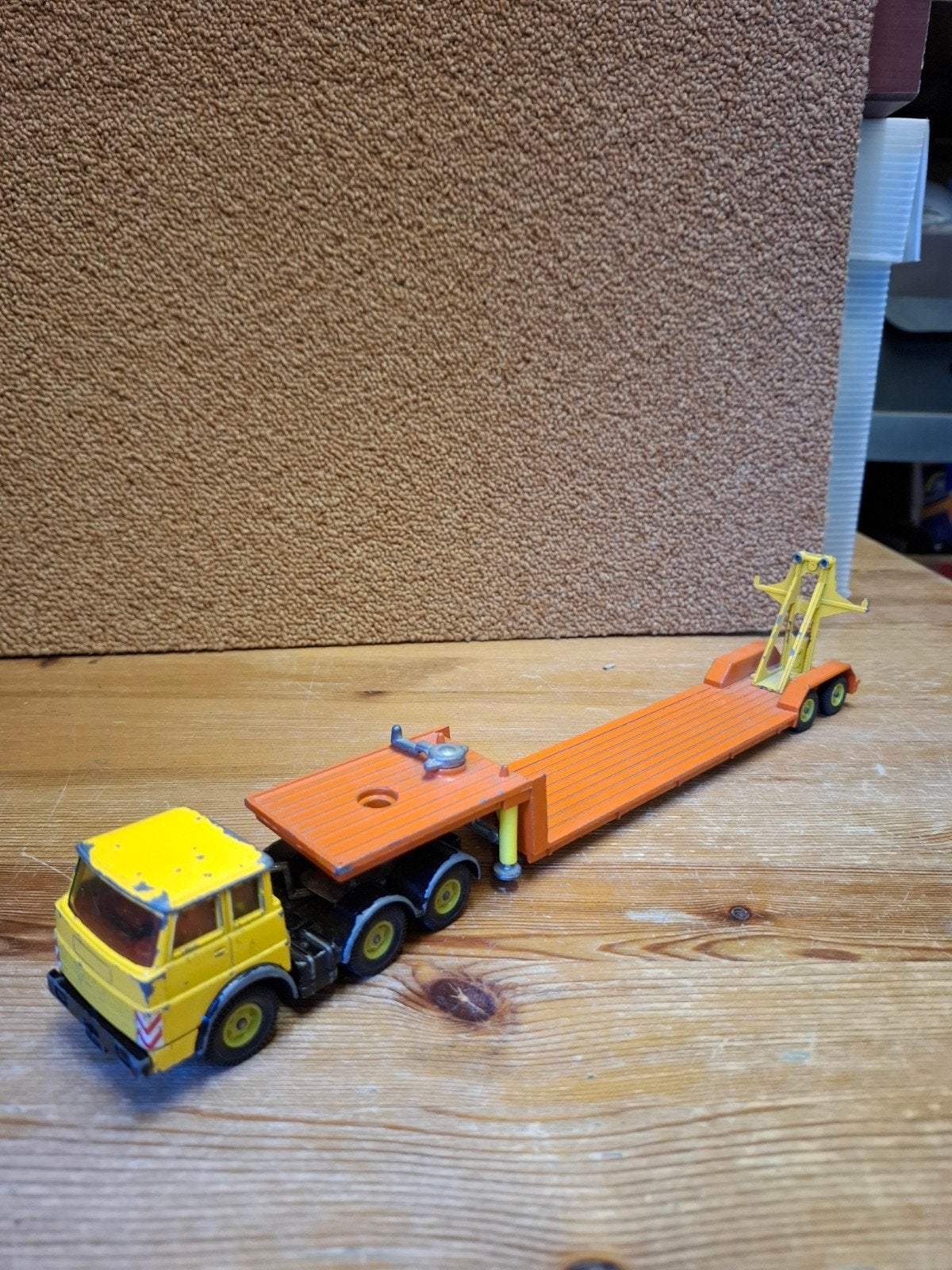 Siku Hanomag met dieplader, Ophalen of Verzenden, Gebruikt, Bus of Vrachtwagen, SIKU
