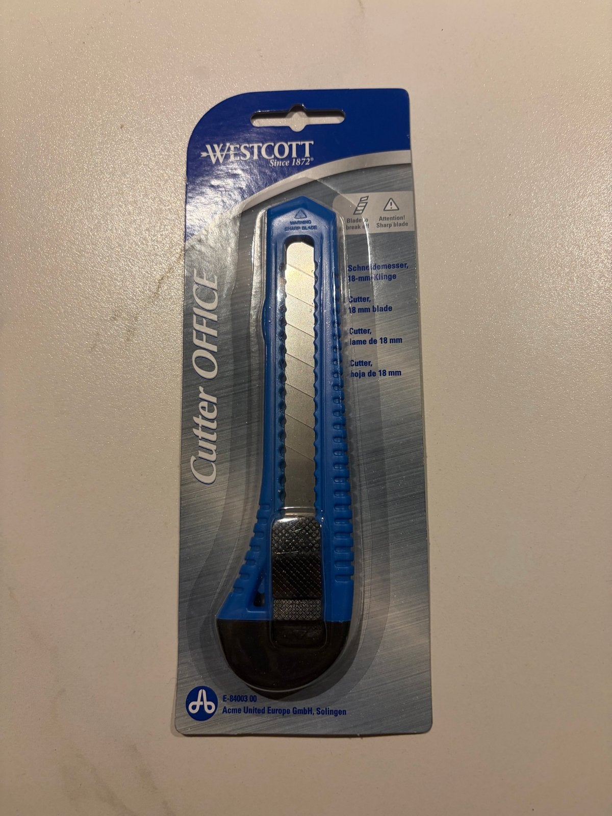 4x Westcott Cutter Office afbreekmes 18 mm – Nieuw, Ophalen of Verzenden, Nieuw