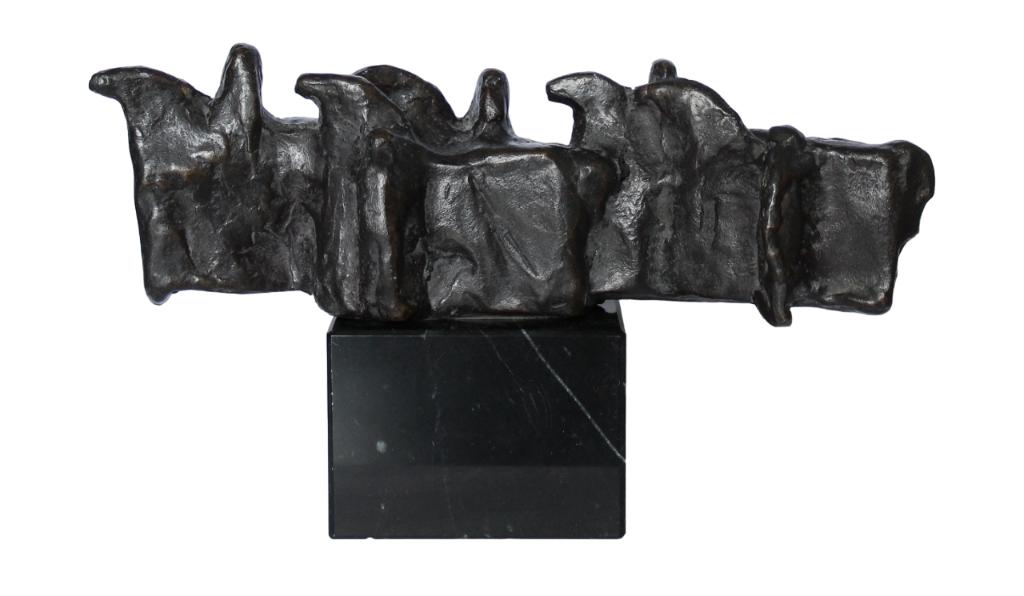 Eric Claus BRONS BEELD RUITERS, Antiek en Kunst, Verzenden, Gepatineerd, Brons, Beeld