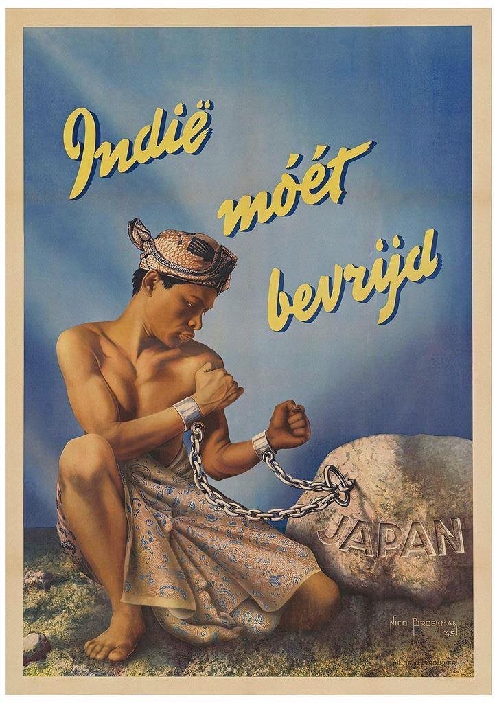 Gelimiteerde Nederlands INDIE BEVRIJD KNIL Affiche Poster, Verzamelen, Verzenden, Landmacht, Nederland, Foto of Poster