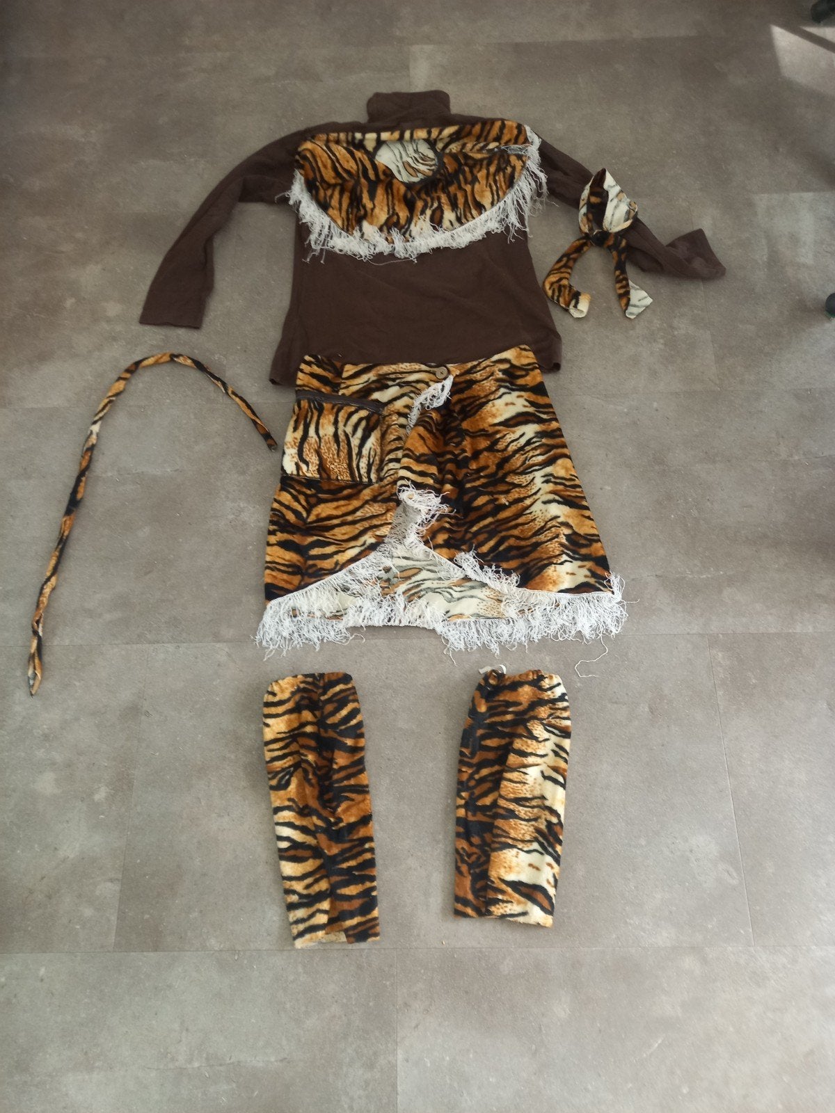Tijger kostuum set - Carnaval/Verkleedfeest, Ophalen, Gebruikt, Pak of Jurk
