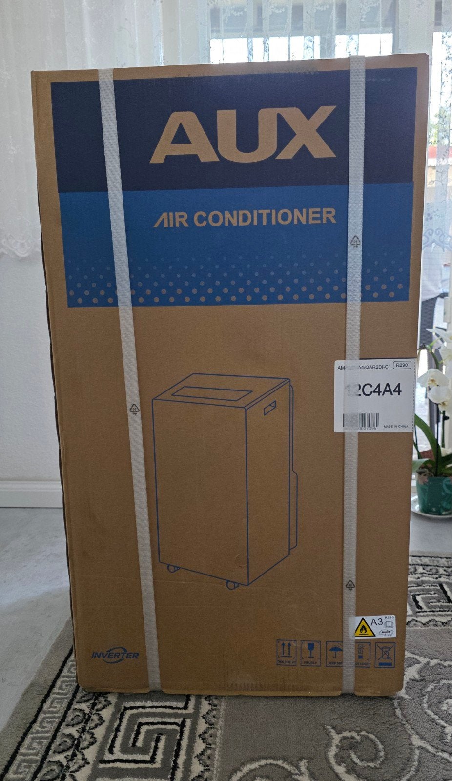 *NIEUW* AUX 12000 BTU Mobiele Airconditioner AM-12C4A4/QAR2D, Ophalen, Minder dan 60 m³, Nieuw, 3 snelheden of meer