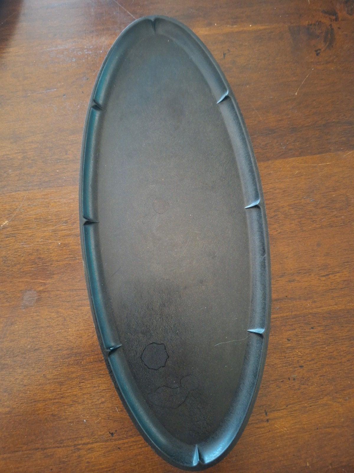 Art Deco Donkerbruin Dienblad Ovaal €12, Huis en Inrichting, Woonaccessoires | Dienbladen, Ophalen of Verzenden