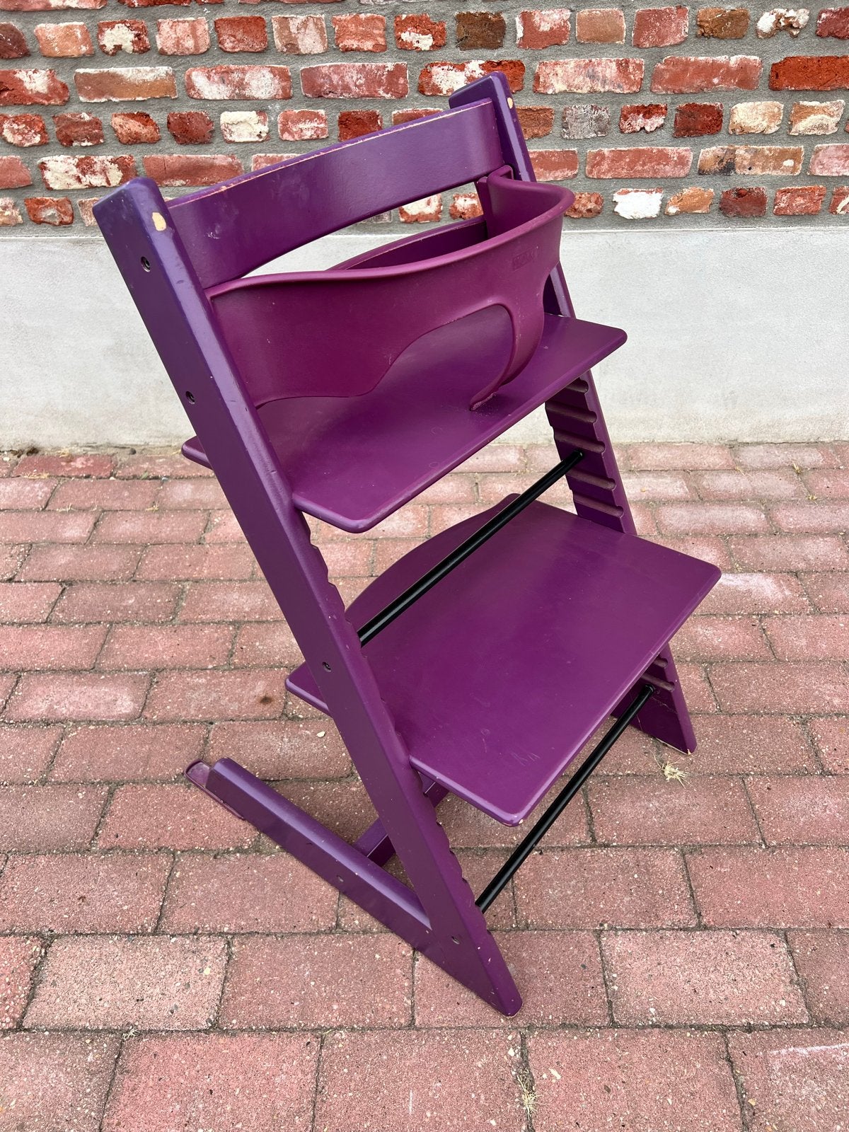 Stokke Tripp Trapp meegroeistoel paars met baby set, Kinderen en Baby's, Kinderstoelen, Ophalen, Gebruikt, Meegroeistoel, Aanschuifbaar