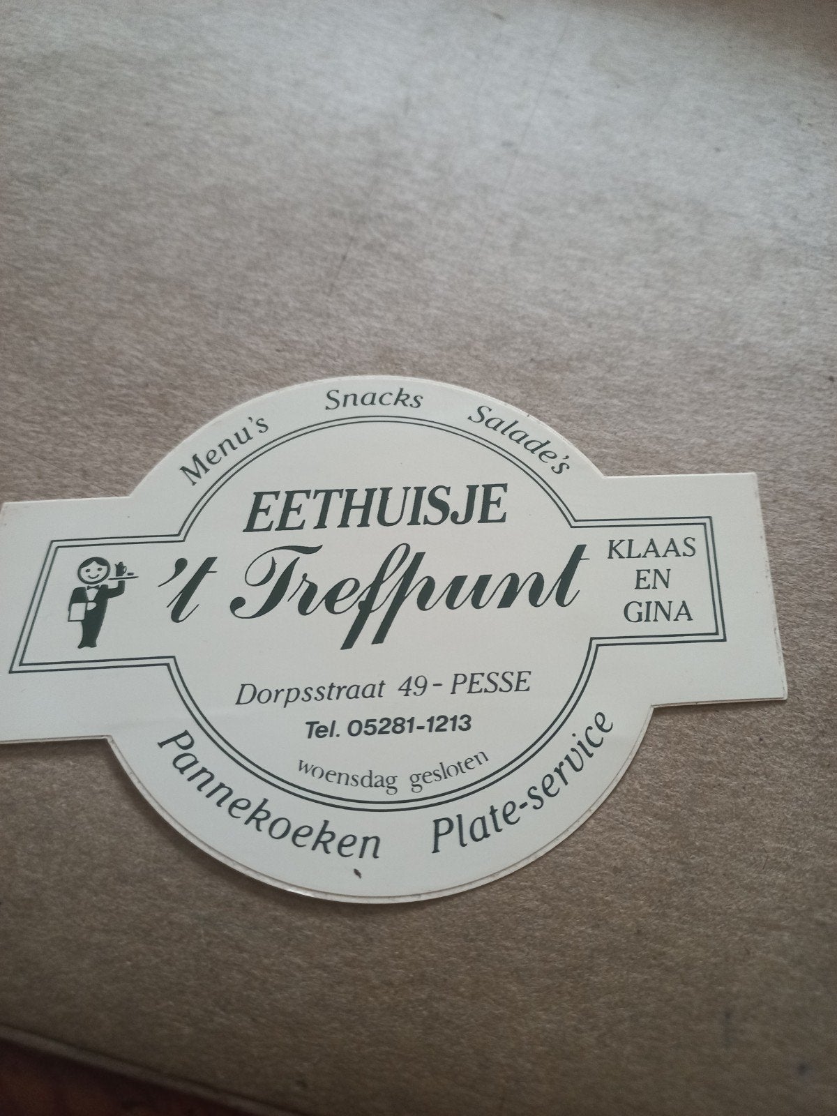 eethuis t,trefpunt pesse, Ophalen of Verzenden, Zo goed als nieuw