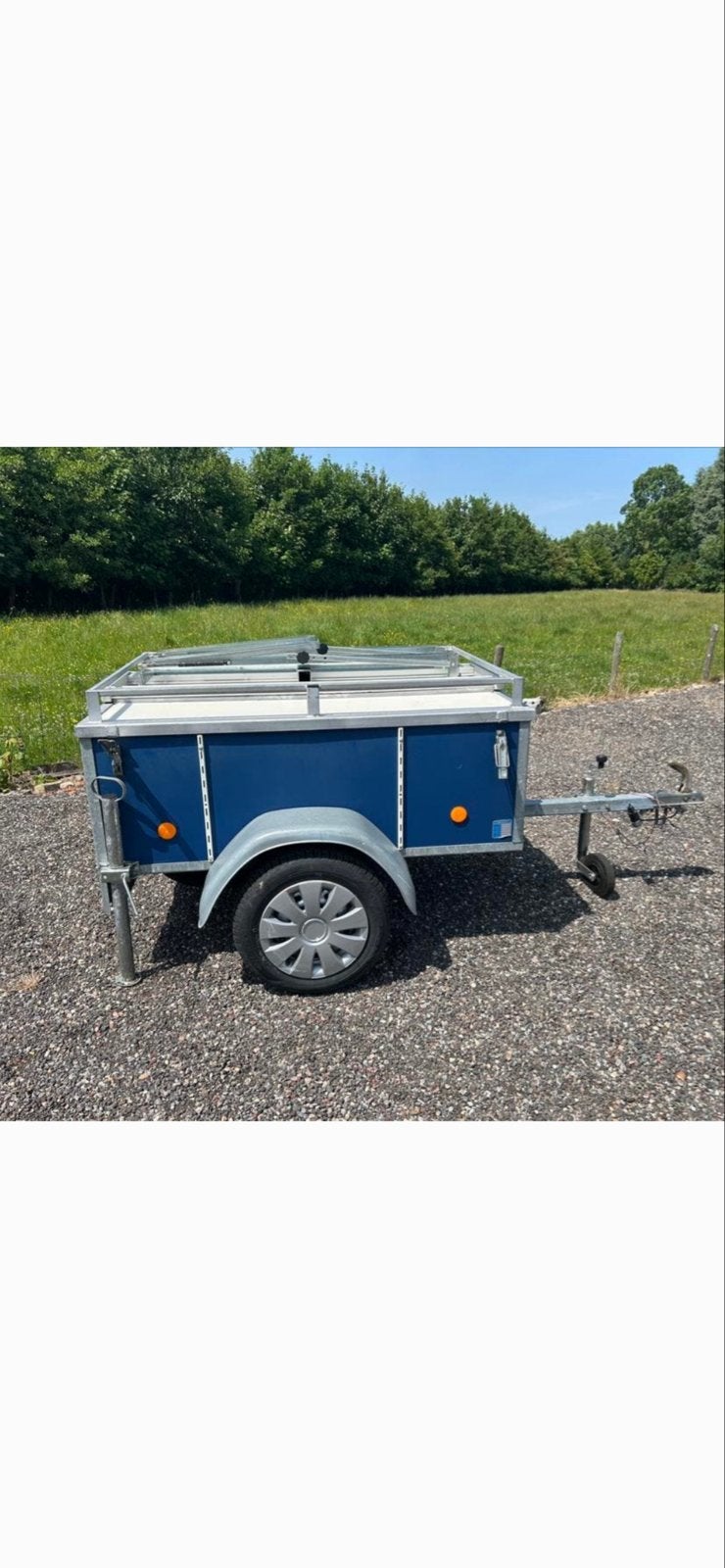 Compacte aanhangwagen met deksel en imperiaal, Auto diversen, Ophalen of Verzenden, Gebruikt