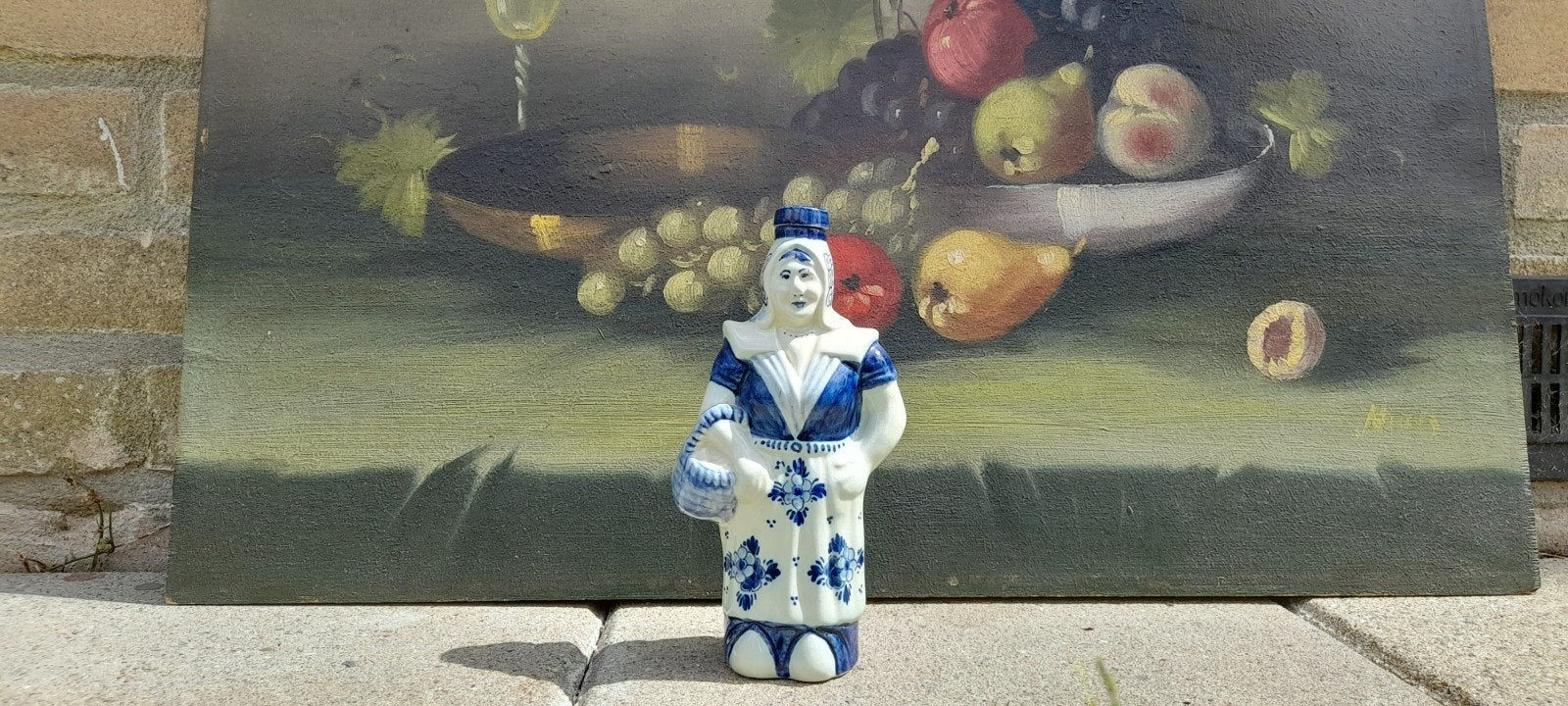 Delfts Blauw Drankflesje Vrouwtje - De Ram, Ophalen of Verzenden