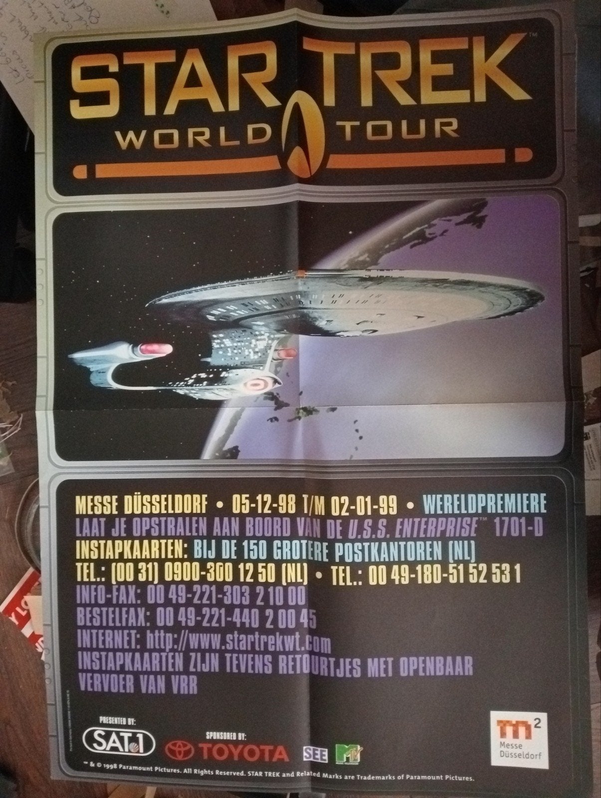 Star Trek World Tour Poster 1998 - Messe Düsseldorf, Ophalen of Verzenden, ., ., .
