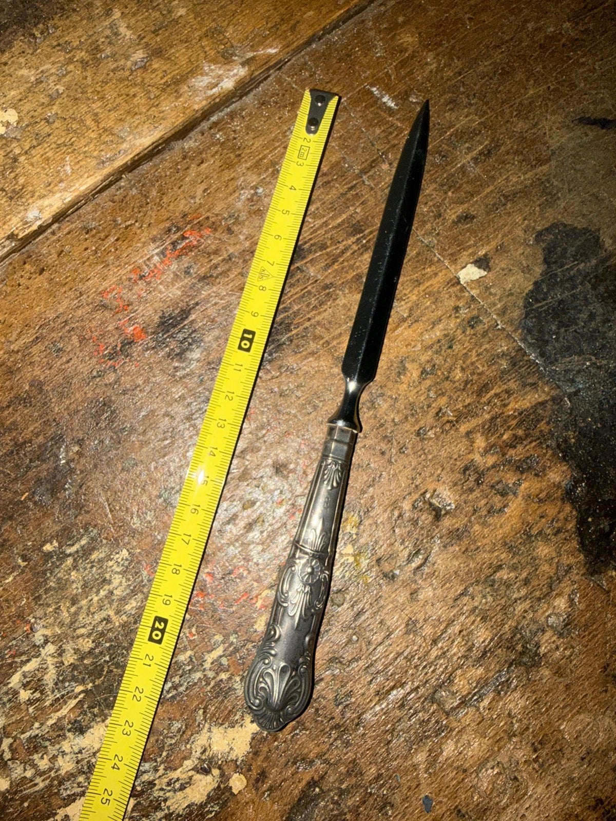 Mooie oude sterling zilveren brieven opener, Ophalen of Verzenden, Zilver