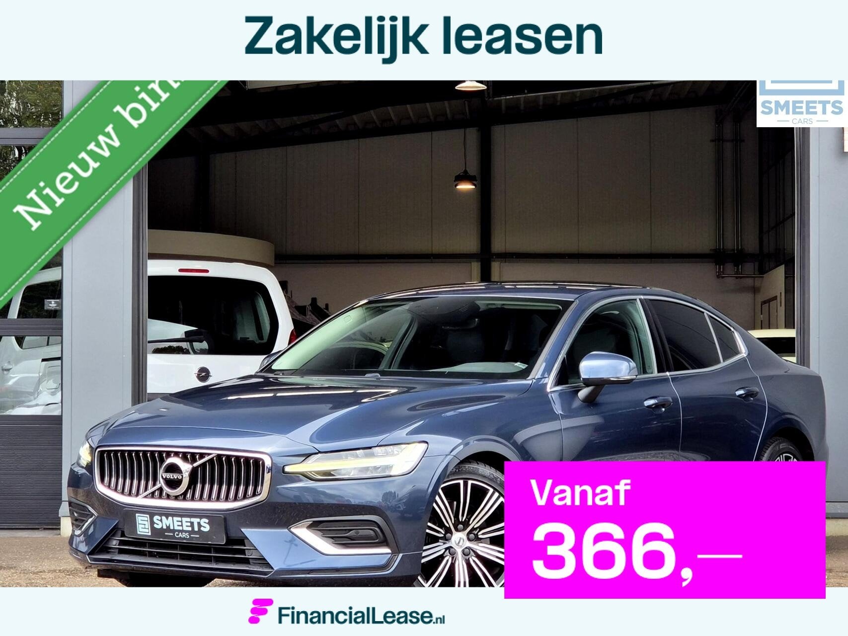 Volvo S60 2.0 B4 Mild Hybrid Inscription Automaat 197PK |BTW, 15 km/l, 4 cilinders, 1969 cc, Blauw