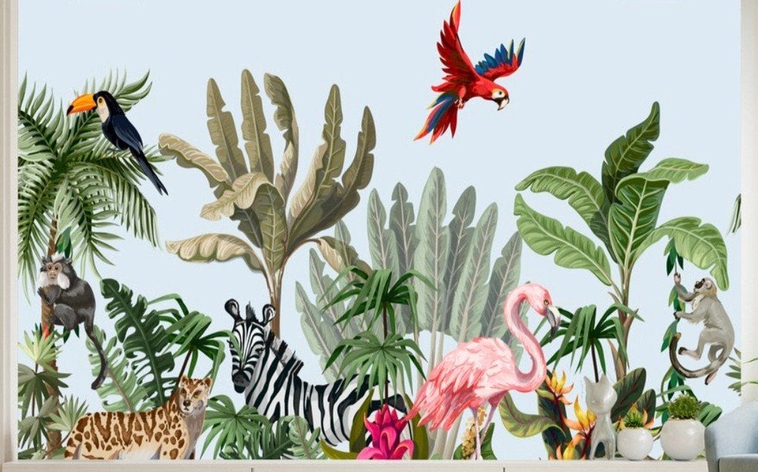 jungle behang, Ophalen