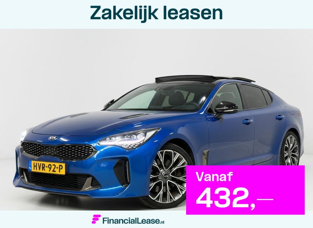 Kia Stinger GT-Line 2WD - Pano - Leder - Adaptive - Trekhaak, Automaat, Achterwielaandrijving, Gebruikt, Zwart
