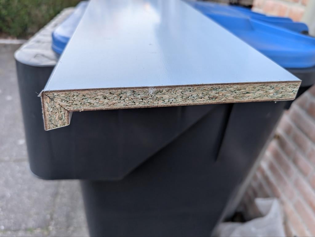 Witte vensterbank 99,5 cm met beschermfolie, Doe-het-zelf en Verbouw, Glas en Ramen, Ophalen, Minder dan 80 cm, 80 tot 120 cm
