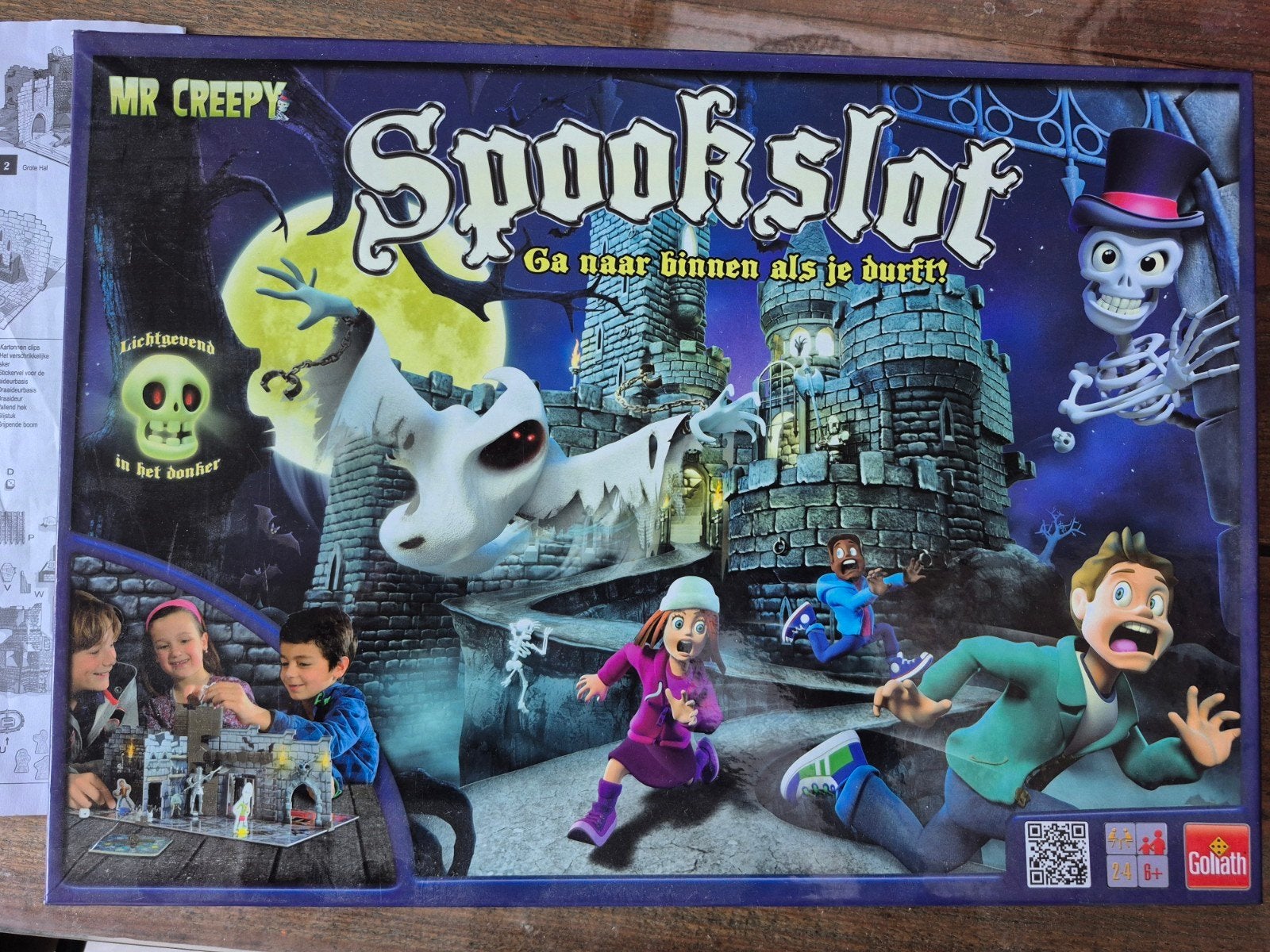 Spookslot Gezelschapsspel - Ga naar binnen als je durft!, Drie of vier spelers, Ophalen of Verzenden, Zo goed als nieuw, Goliath