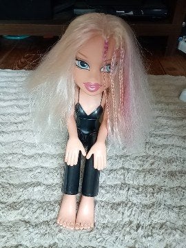 Bratz Stylingpop met lang blond haar en roze accenten, Ophalen of Verzenden, Gebruikt
