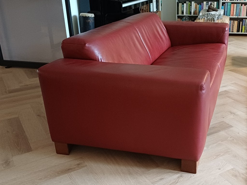 2,5 zits bank, leer, Enzo Luca, Ophalen, Gebruikt, 150 tot 200 cm, Tweepersoons