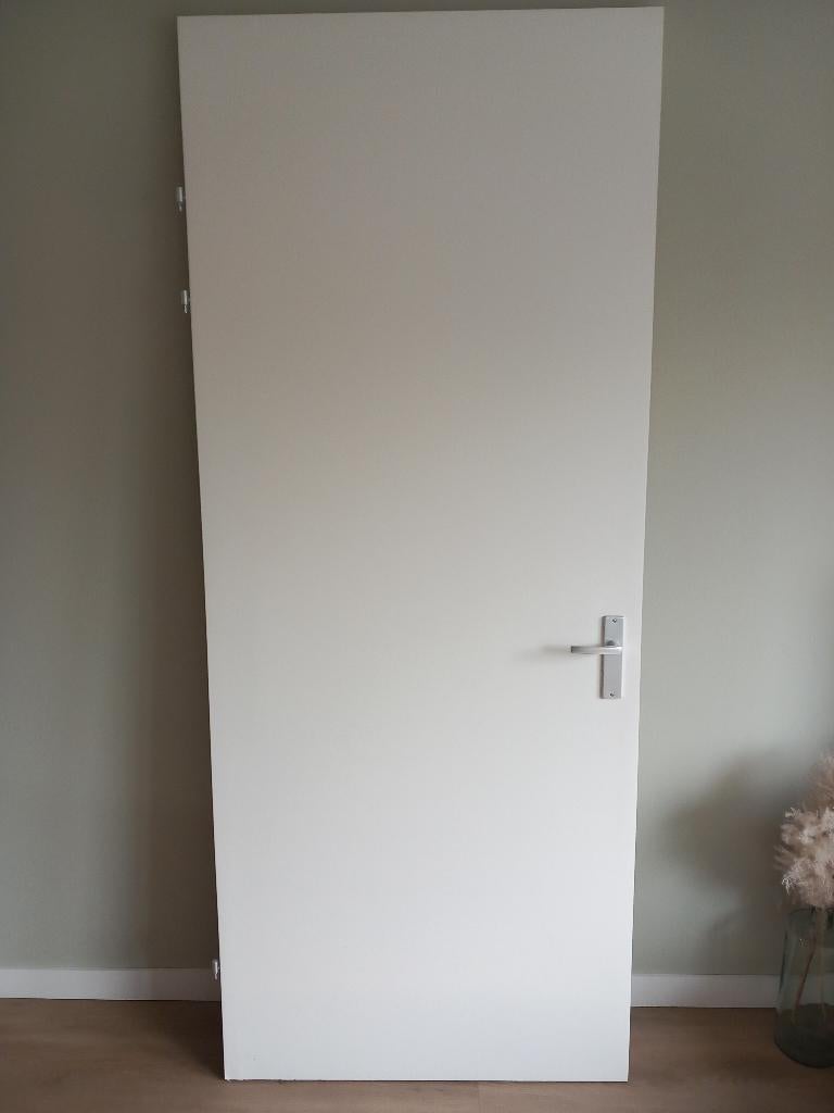 Kunststof deur wit, Ophalen, Kunststof, 80 tot 100 cm, 215 cm of meer