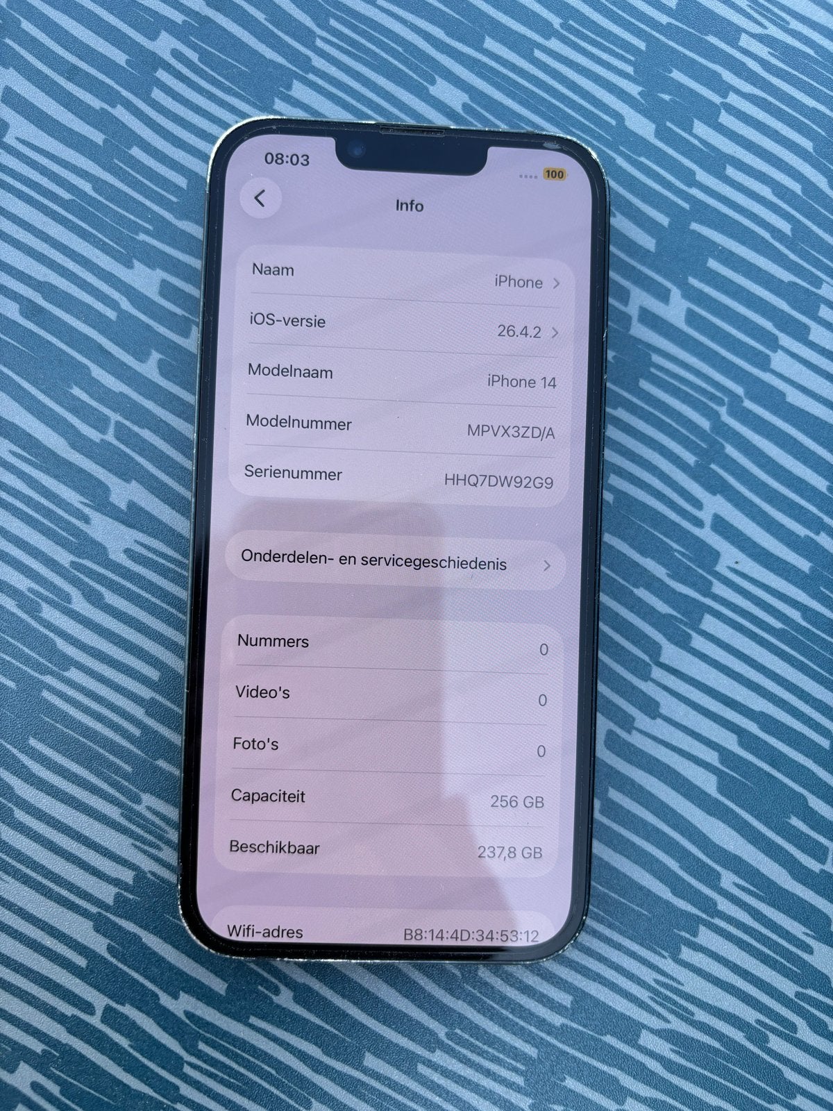 Apple iPhone 14 256GB Zwart - Zo goed als nieuw, Ophalen, Zo goed als nieuw