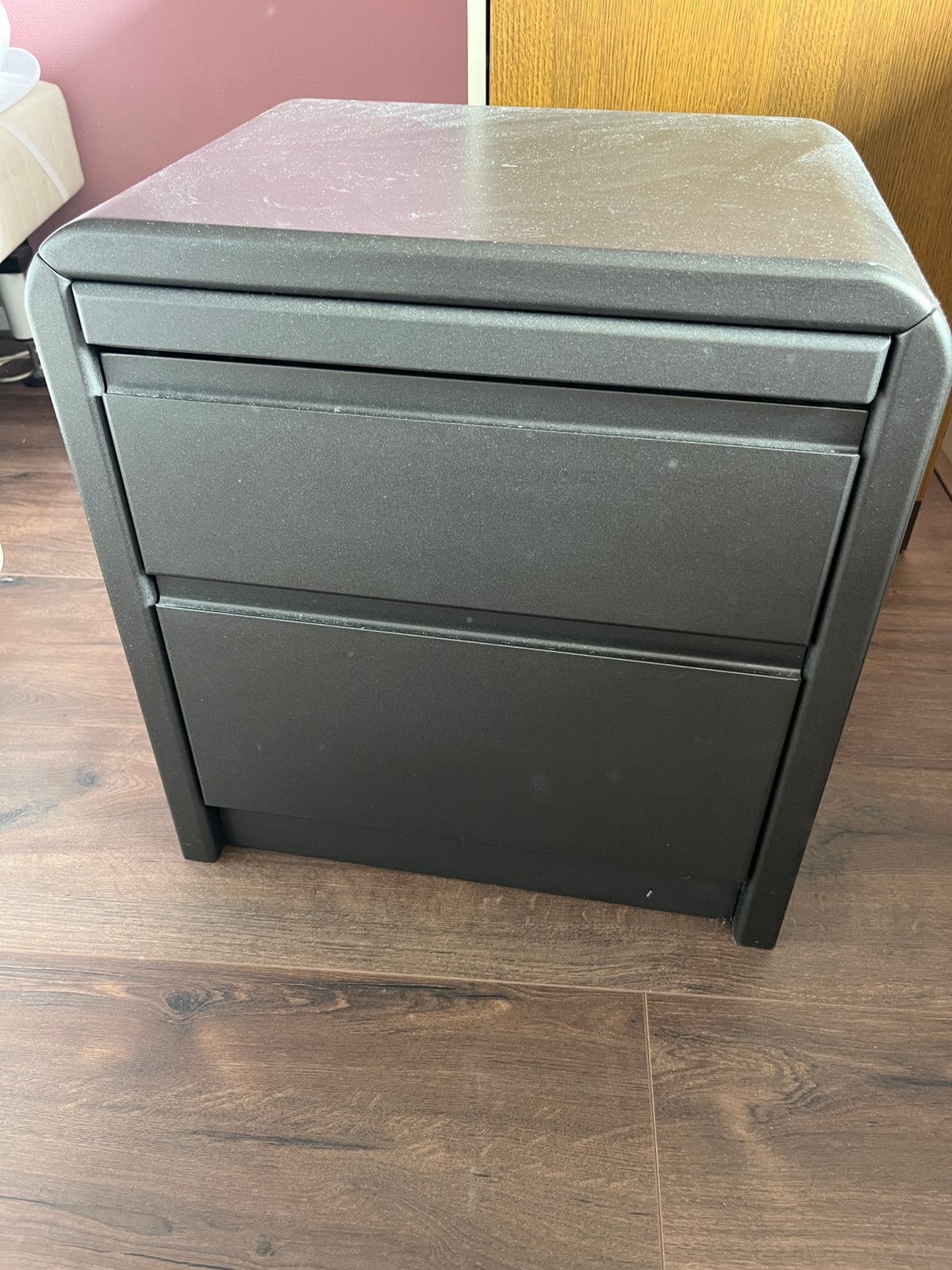 Auping nachtkastjes antraciet 50x48x35, Ophalen, Zo goed als nieuw, Minder dan 45 cm