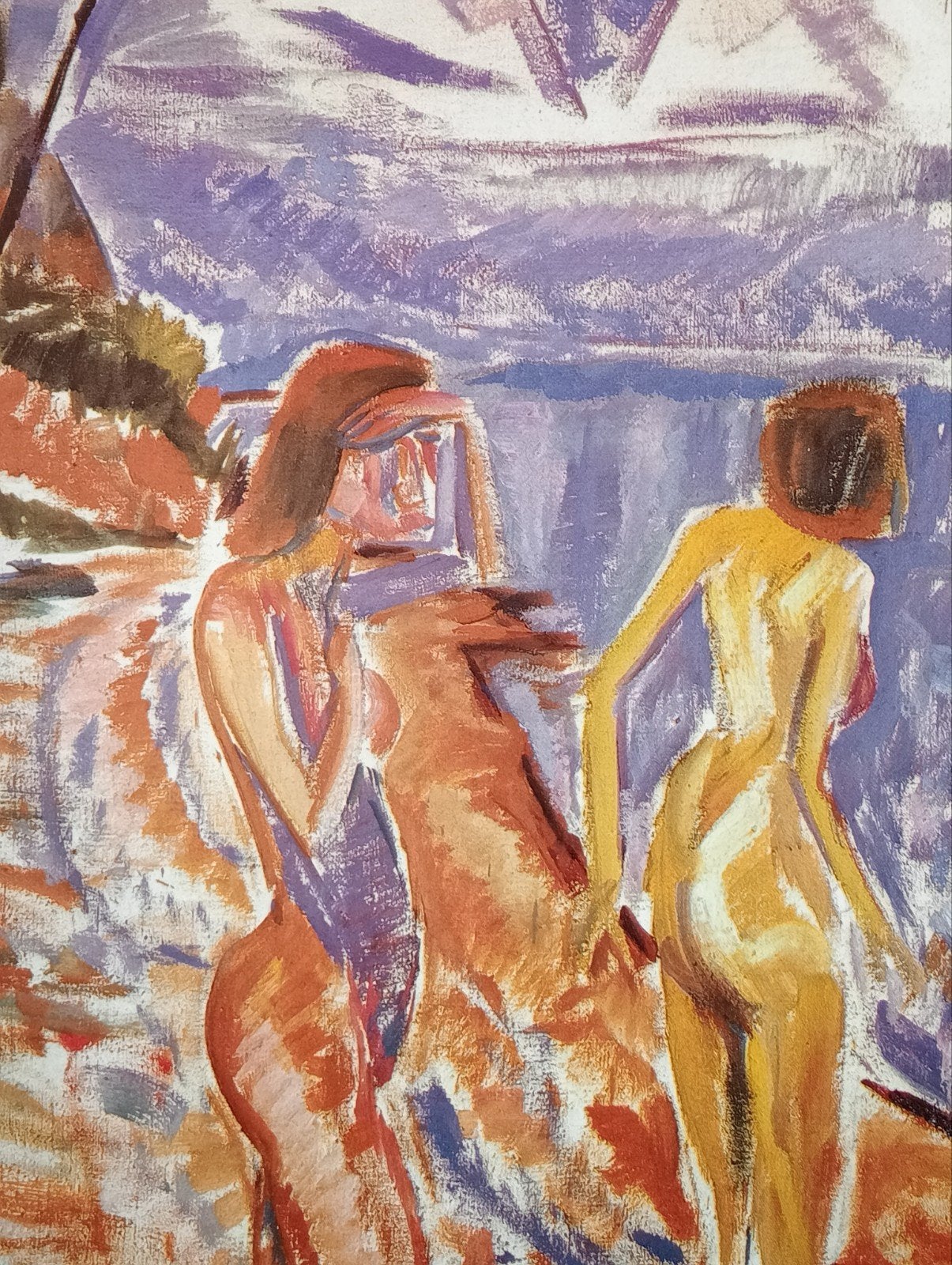 Erich Heckel Frauen am Mer print naakt erotiek, Ophalen of Verzenden