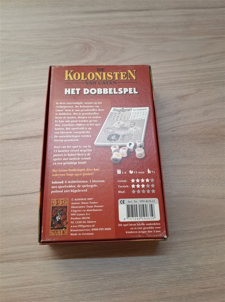 De kolonisten van Catan - het dobbelspel - s3791, Hobby en Vrije tijd, Gezelschapsspellen | Bordspellen, Verzenden, Zo goed als nieuw
