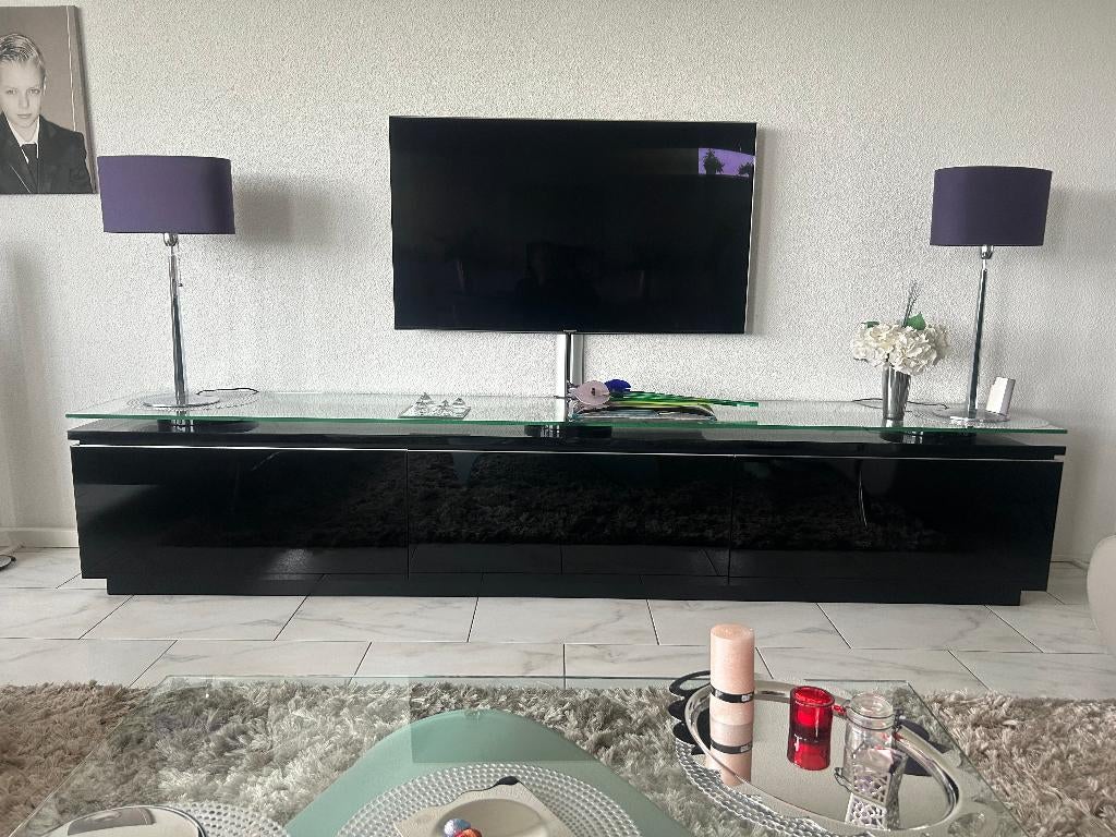 tv meubel plus eventueel wandmeubel, Ophalen, Zo goed als nieuw, 200 cm of meer, Minder dan 100 cm
