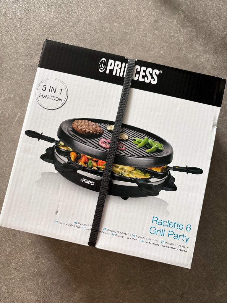 Princess raclette 6 grill party gourmet, Ophalen of Verzenden, Nieuw, 4 t/m 7 personen