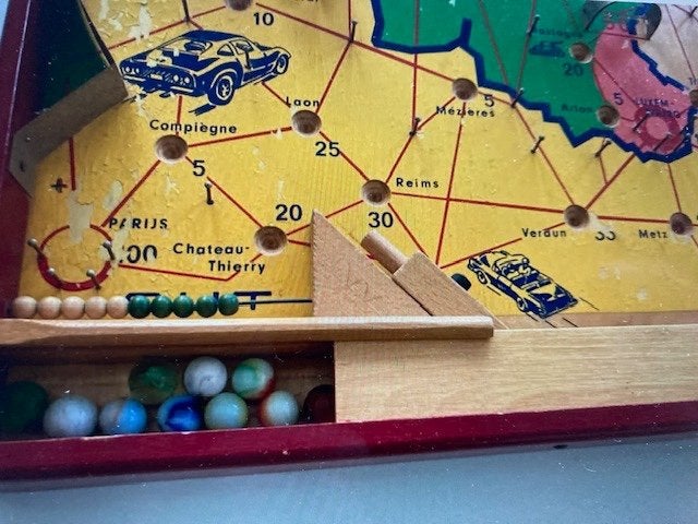 vintage knikkerbaan Benelux-tour, Verzamelen, Ophalen, Gebruikt