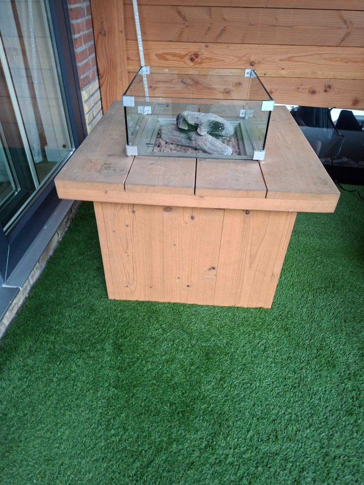 Buiten openhaard voor gasfles (exclusief gasfles), Tuin en Terras, Ophalen, Gebruikt