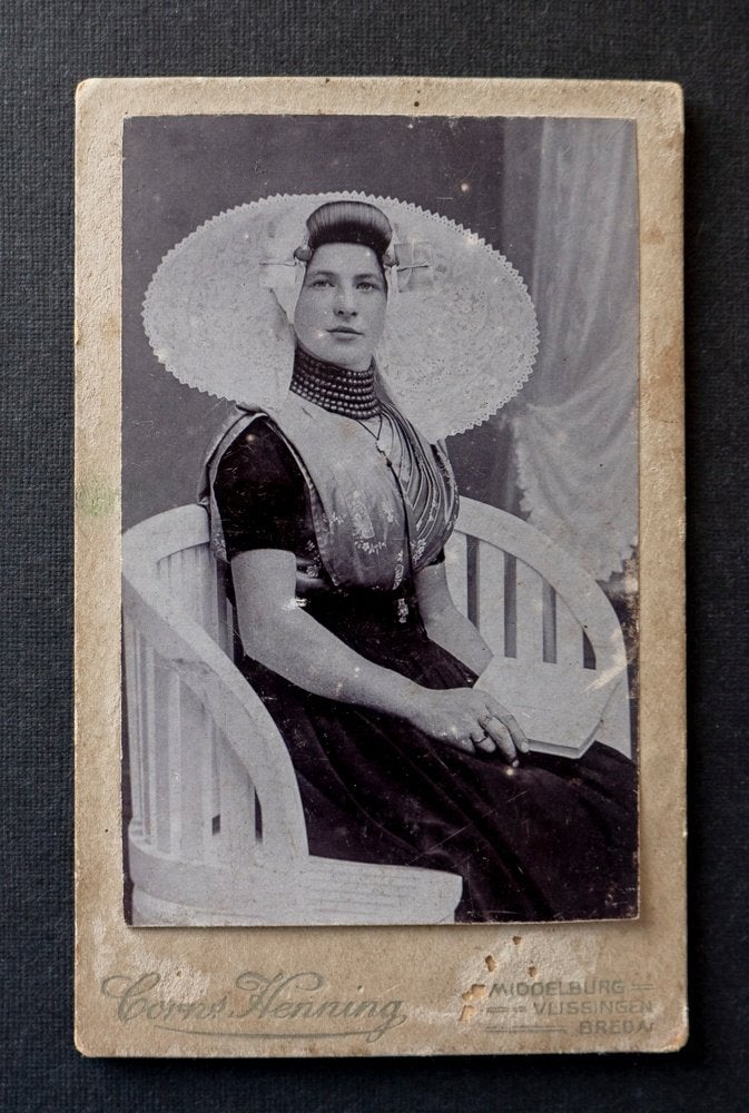 Carte de Visite Z3 - Klederdracht Zeeland, Verzamelen, Gebruikt, Verzenden, Foto, Klederdracht