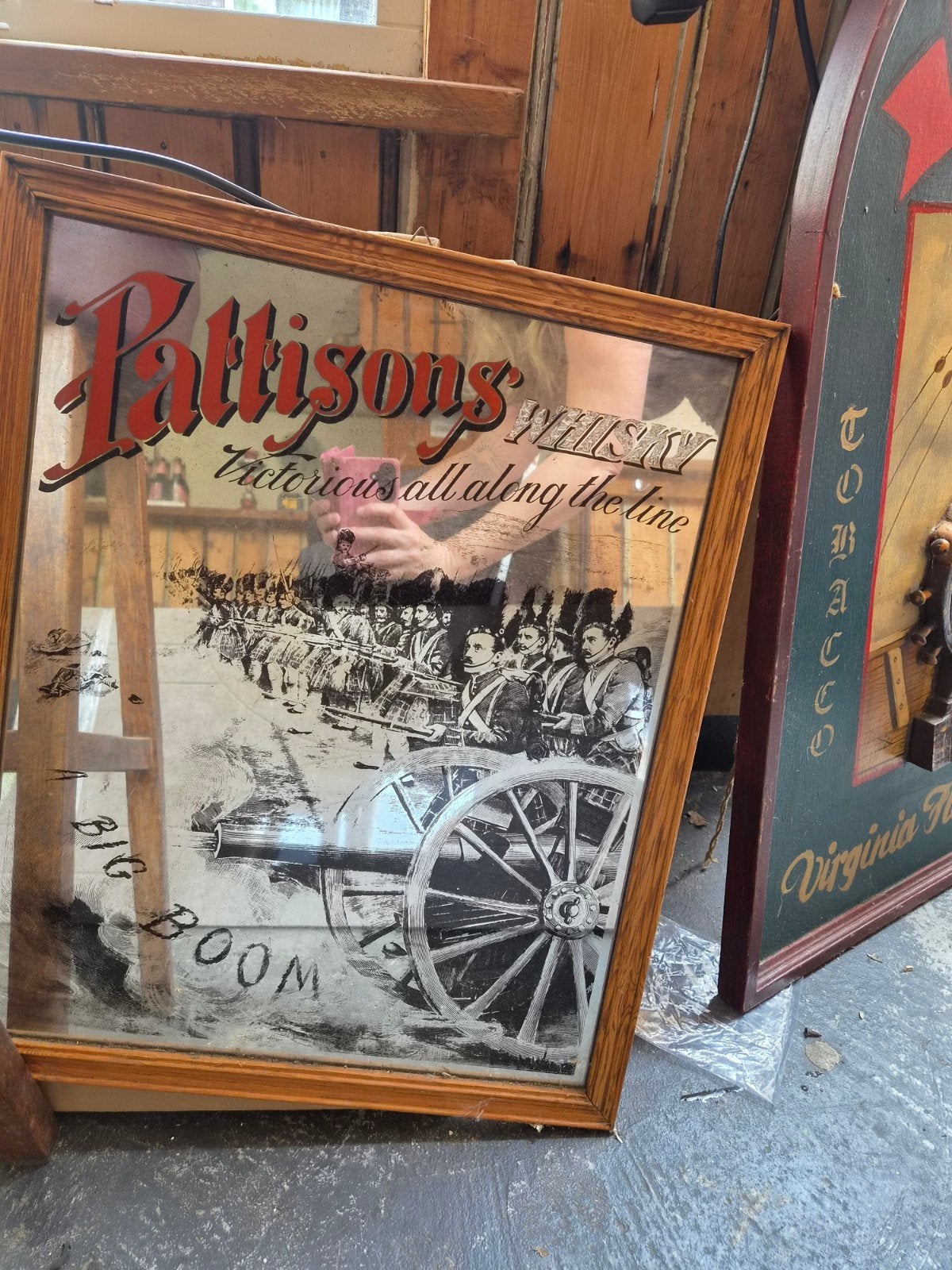 Vintage Pattisons Whisky Spiegel - Decoratief, Antiek en Kunst, Ophalen