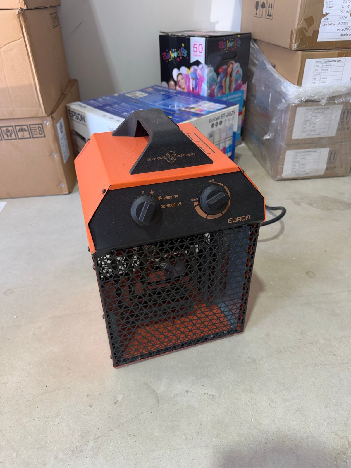 Eurom EK Delta 5000 Industriële Kachel - 5000W, 30 tot 80 cm, Gebruikt, Kachel, Minder dan 60 cm