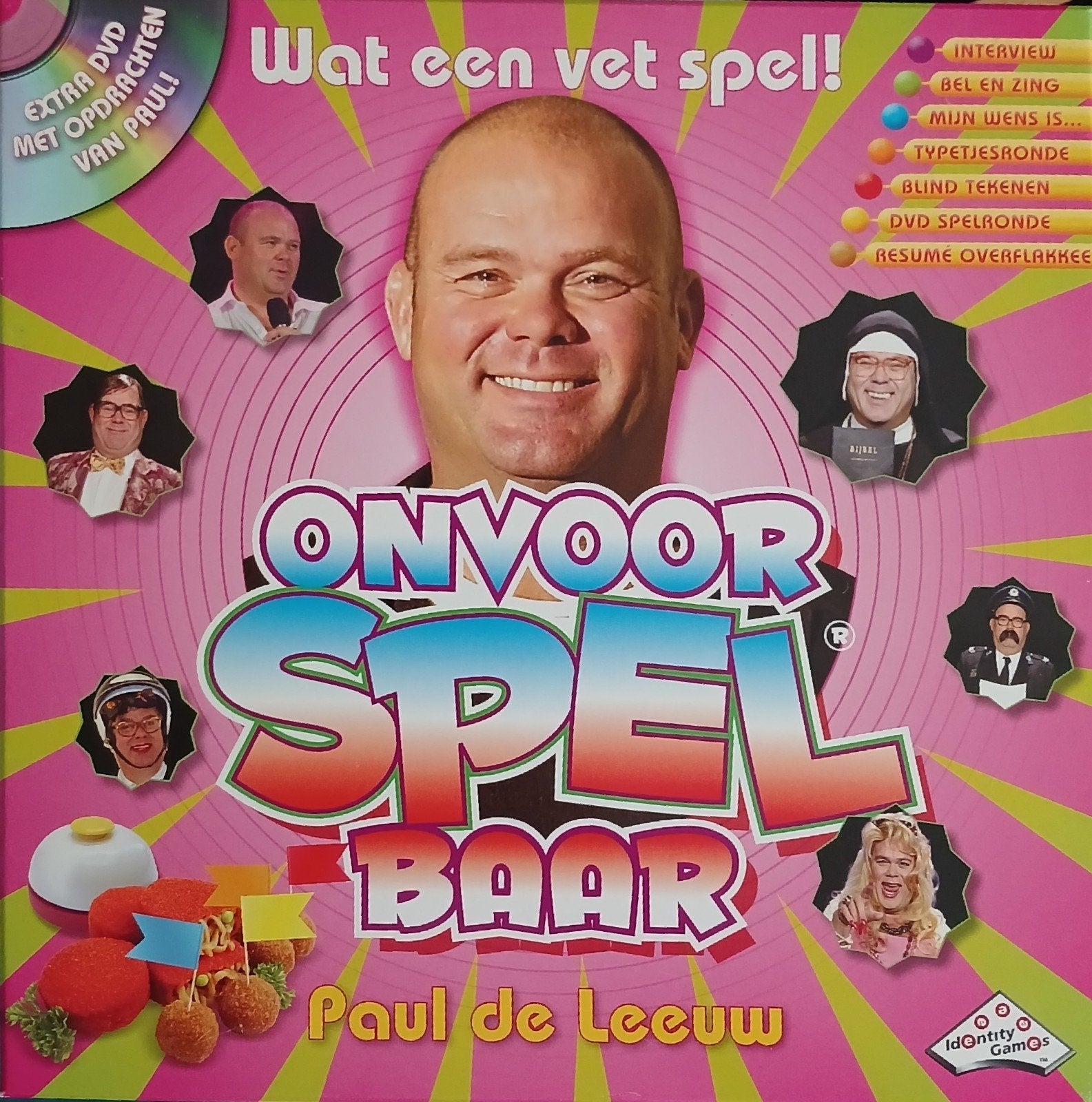 Onvoorspelbaar Paul de Leeuw Bordspel + DVD, Vijf spelers of meer, Ophalen of Verzenden, Zo goed als nieuw, Identity Games