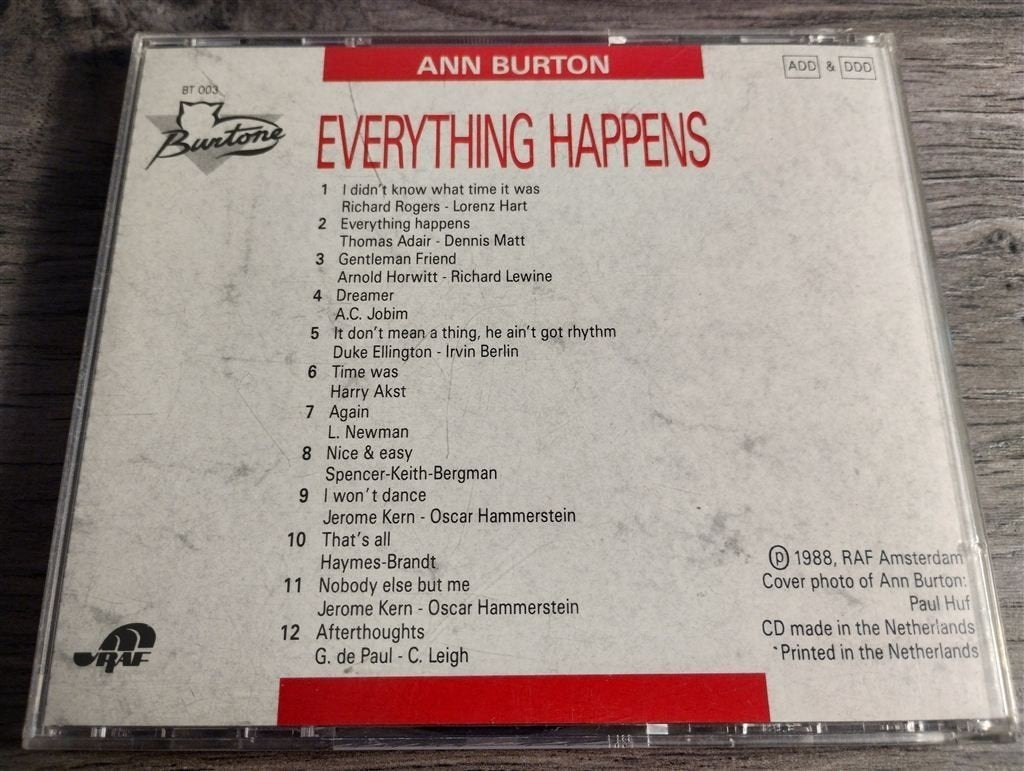 Ann Burton - Everything Happens, Cd's en Dvd's, Ophalen of Verzenden, Zo goed als nieuw, Jazz