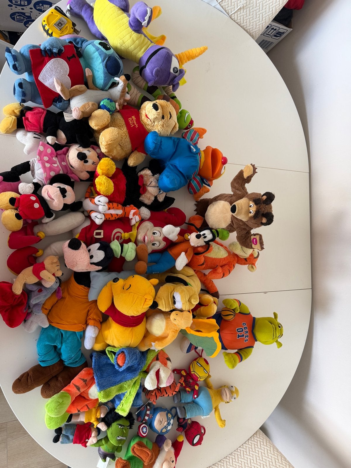 Grote collectie Disney en andere knuffels (ca. 30 stuks), Gebruikt, Disney, Overige typen, Ophalen of Verzenden