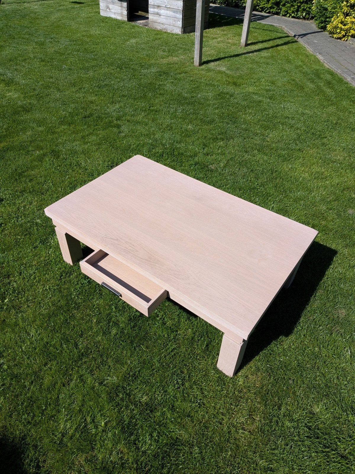 Stijlvolle salontafel met lade - Eikenhout, Ophalen of Verzenden