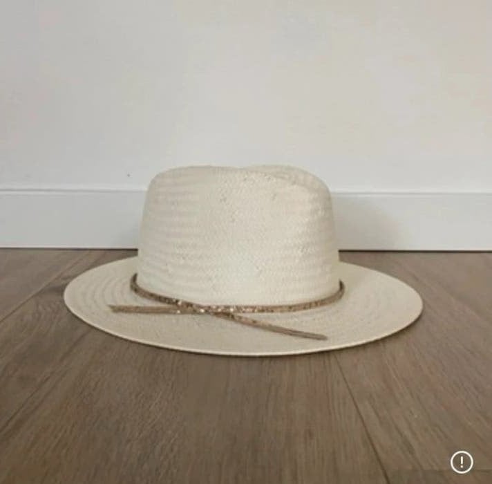 ZGAN - zomerhoed - 100% papierstro - beige/crème - maat 57, Kleding | Dames, Hoeden en Petten, Ophalen of Verzenden, Zo goed als nieuw