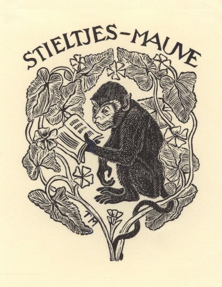0345 Ex Libris Nederland : Thijs Mauve, 1938, Verzenden, Ex libris