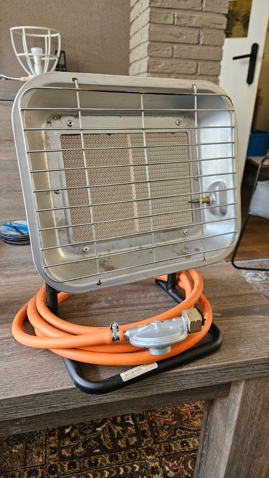 Gasheater voor terras of camping - Draagbaar en efficiënt, Caravans en Kamperen, Ophalen, Gebruikt