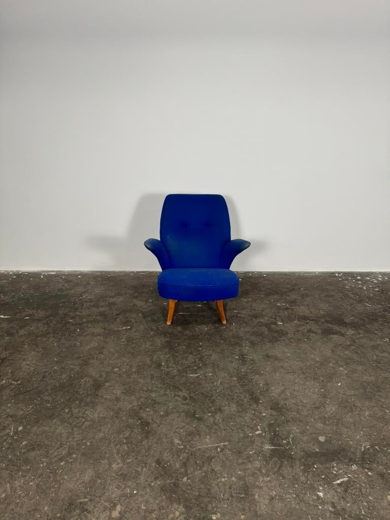 Artifort Pinguin fauteuil Theo Ruth blauw, Huis en Inrichting, Fauteuils, Ophalen, Zo goed als nieuw, 75 tot 100 cm
